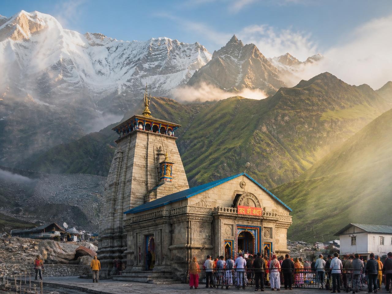 Himalayan temple shrine on the Char Dham pilgrimage route